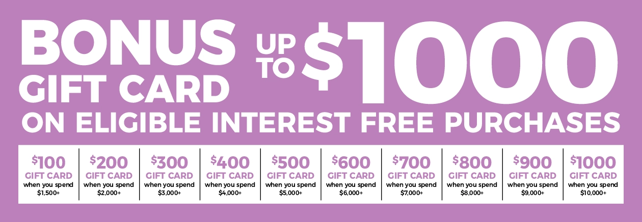 Bonus Gift Card on Interest Free