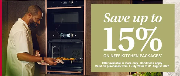 Save up to 15% on Neff kitchen appliances at Harvey Norman New Zealand