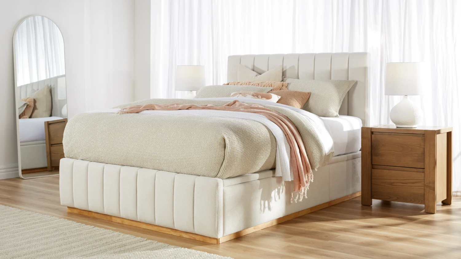 Gas lift bed frames
