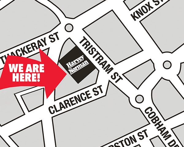 Map showing Hamilton Outlet location