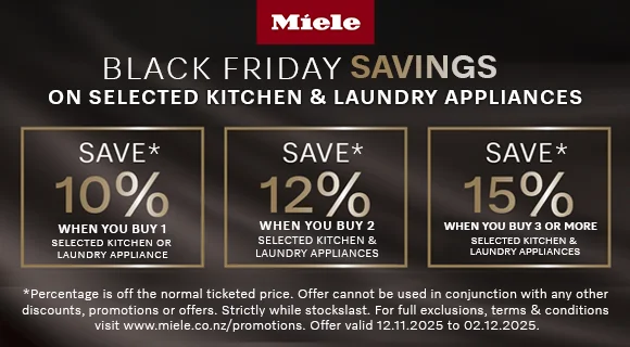 Miele Save up to 15% on selected Miele Kitchen and Laundry Appliance Packages!