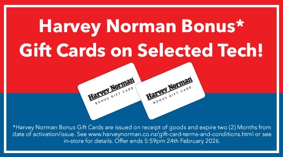 Harvey Norman Bonus Gift Cards on Selected Tech