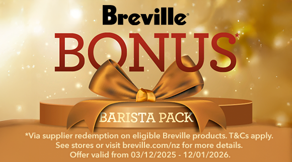 Breville receive a Bonus Barista Pack when you purchase an eligible Breville product via redemption!