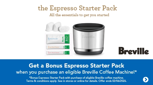 Get a Bonus Espresso Starter Pack When You Purchase an Eligible Breville Coffee Machine!
