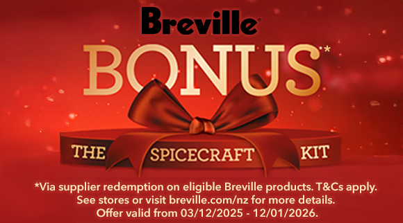 Breville receive a Bonus Spicecraft Kit when you purchase an eligible Breville product via redemption!