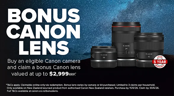 Bonus Canon Lens via Redemption!