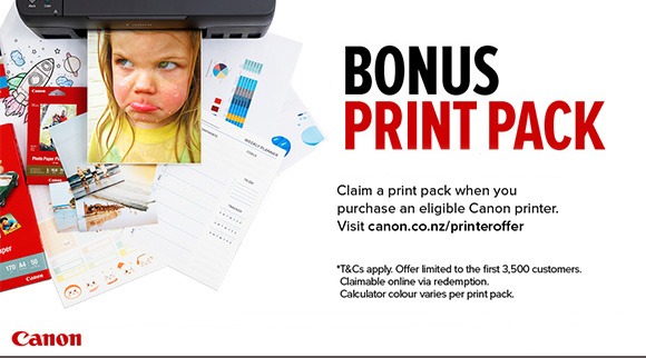 Bonus Canon Print Pack via redemption