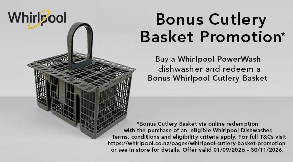 Whirlpool bonus cutlery basket on eligible Whirlpool dishwashers via redemption