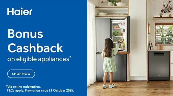 Haier Up To $300 Cashback on selected Appliances