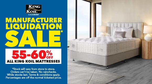 King Koil Manufacturer Liquidation Sale! 55-60% Off All King Koil Mattresses!