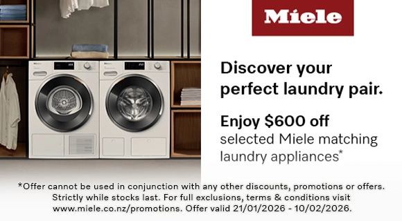 Miele Enjoy $600 Off Selected Miele Laundry Pairs!*