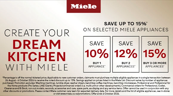 Save up to 15% on selected Miele kitchen appliances when you purchase multiple products