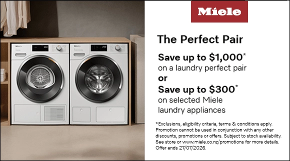 Miele save up to $1000 when you purchase a selected matching Miele washer and dryer pair or save up to $300 on selected Miele laundry appliances!