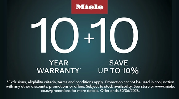 Miele 10 Year Warranty on Eligible Miele Appliances Plus Save up to 10% on Miele Appliance Packages!