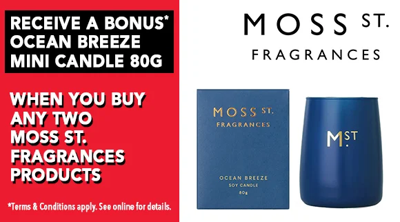 BONUS Gift when purchasing any two Moss St. Fragrances Products