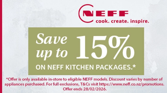 Save up to 15% on Selected NEFF Packages When You Purchase Multiple Eligible NEFF Appliances!