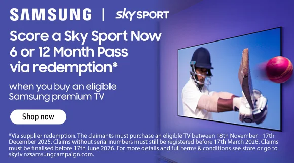 Score a Bonus Sky Sport Now 6 or 12 months pass when you purchased an eligible Samsung TV!