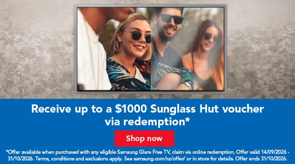 Receive up to a $1000 Sunglass Hut voucher via redemption when you purchase an eligible Samsung TV!