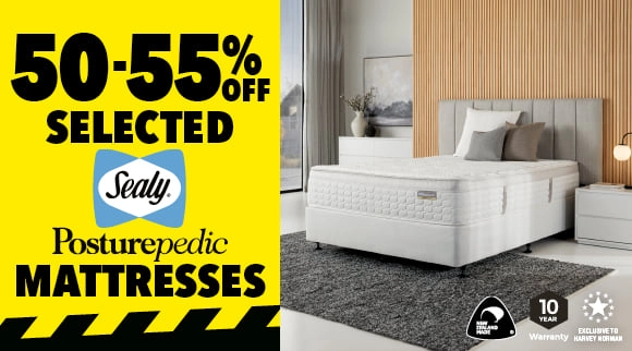 50-55% Off Selected Sealy Posturepedic Mattresses
