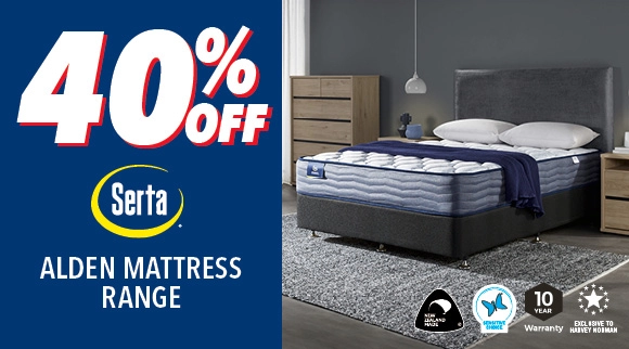 40% Off Alden Mattress Range by Serta