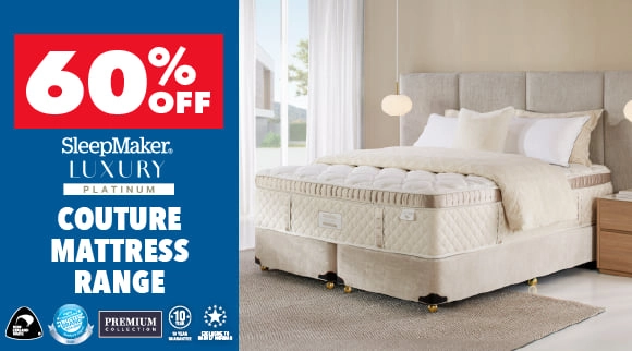 60% Off SleepMaker Luxury Couture Mattress Range