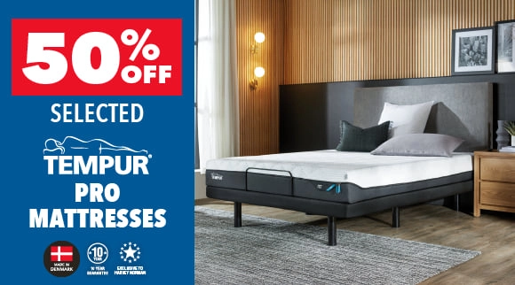 50% Off Selected Tempur Pro Mattresses