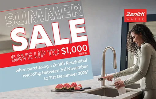 Zenith Save up to $1,000 when purchasing a Zenith Residential HydroTap!