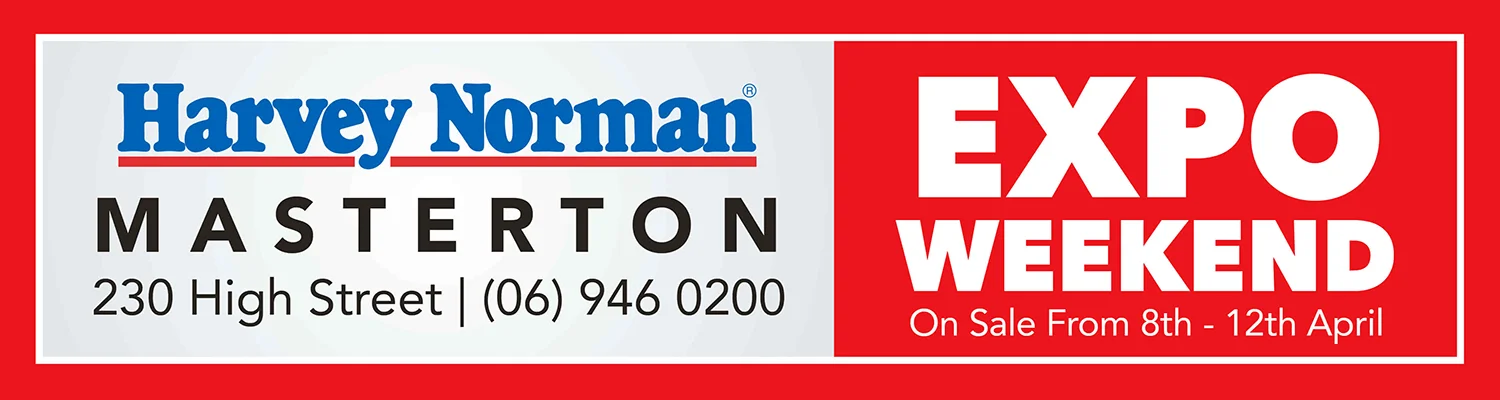 Harvey Norman Masterton Expo Weekend banner