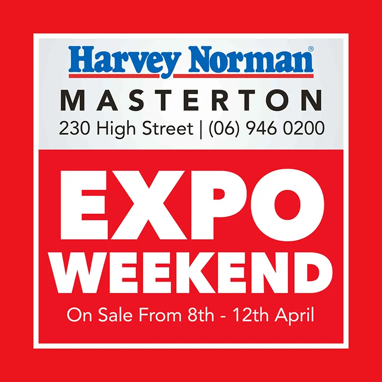 Harvey Norman Masterton Expo Weekend banner