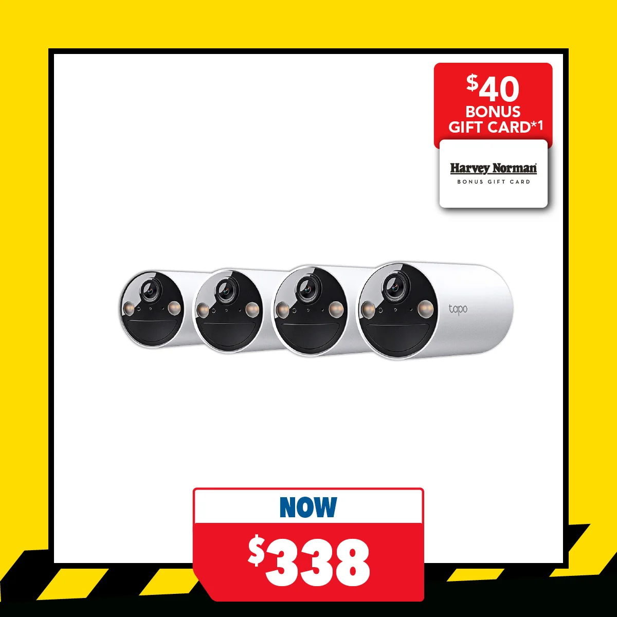 TP-Link Tapo C410 2K Wire-Free Security Camera - 4-Pack