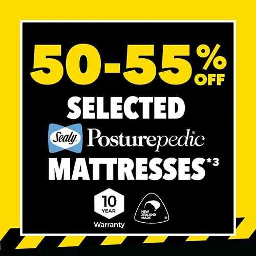 50-55% Off Selected Sealy Posturepedic Mattresses
