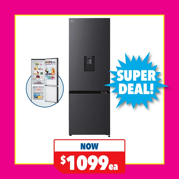 LG 335L Smart Bottom Mount Fridge Freezer with Water Dispenser