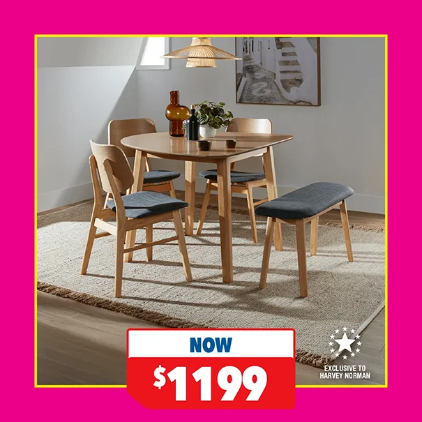 Zara 5 Piece D-Shape Dining Suite - Grey