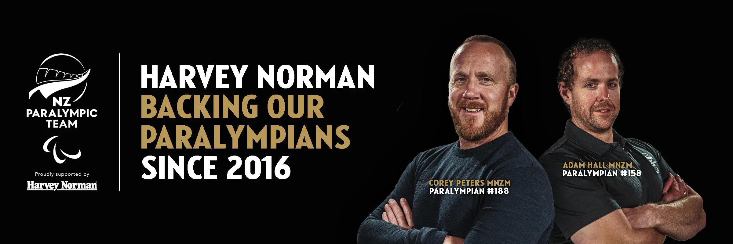 Harvey Norman Proudly supporting the New Zealand Paralympic Team