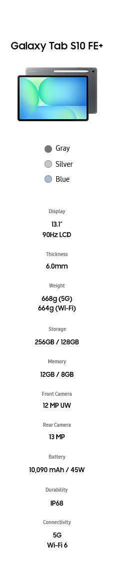 Galaxy Tab S10 FE Plus