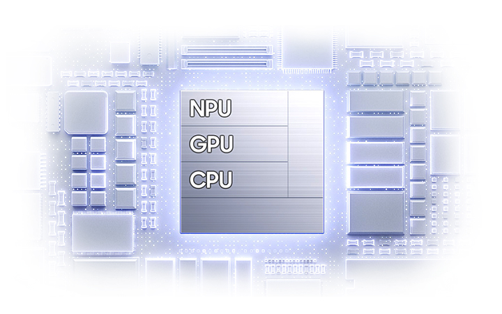 The customized chipset with NPU, GPU and CPU.