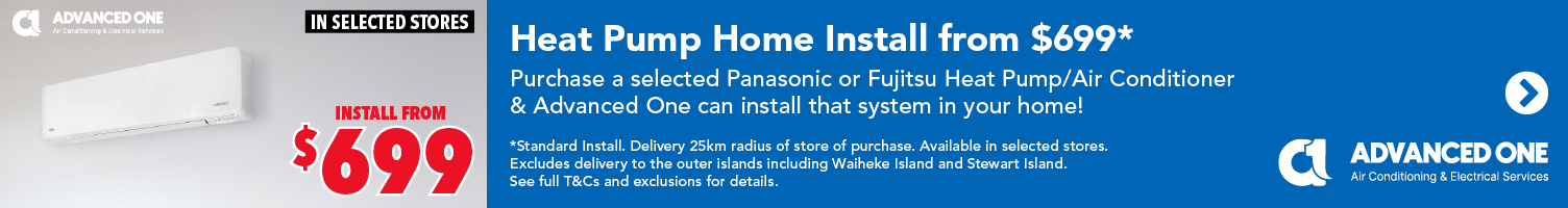 Promo banner for heat pump installation