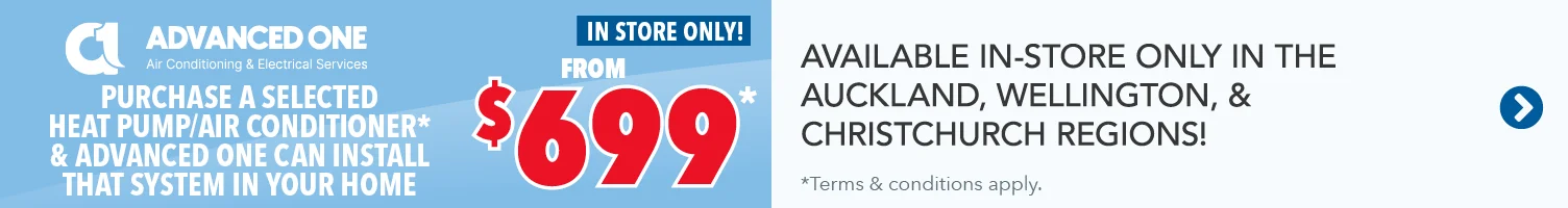 Promo banner for heat pump installation