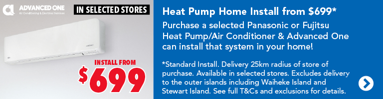 Promo banner for heat pump installation