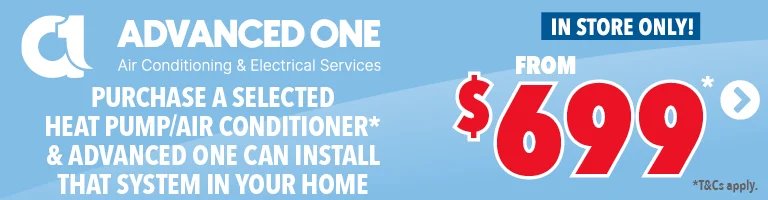 Promo banner for heat pump installation